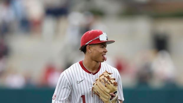 Alabama shortstop Justin Lebron (1).